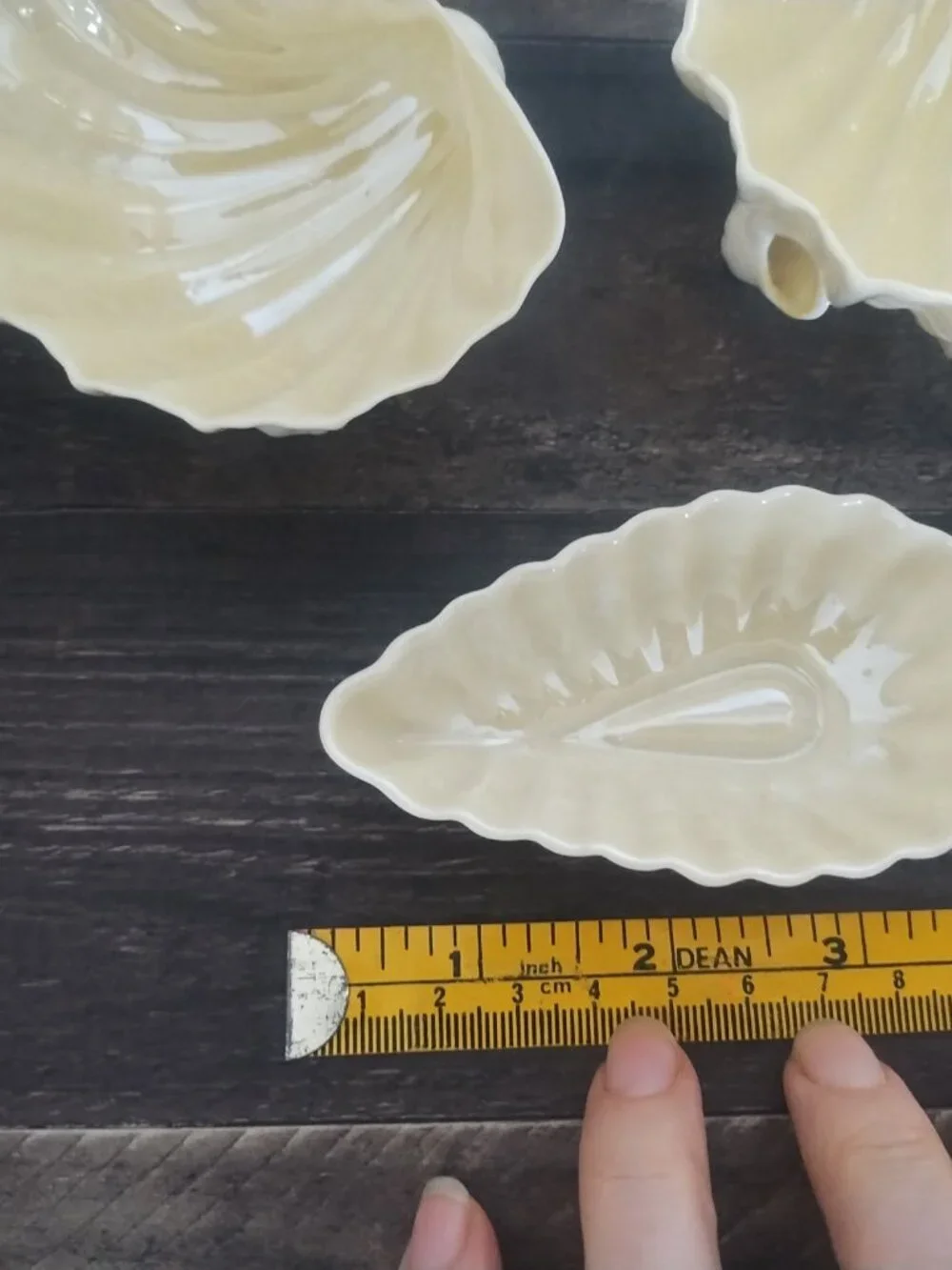 Belleek pottery Irish fine porcelain trinket dishes shell beach conch seaside